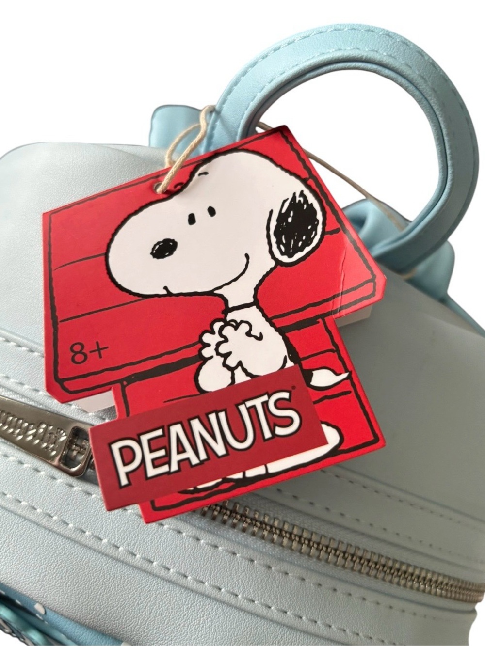 Loungefly Peanuts Charlie Brown Snoopy Ice Skating Winter Snow Mini Backpack - Picture 8 of 11